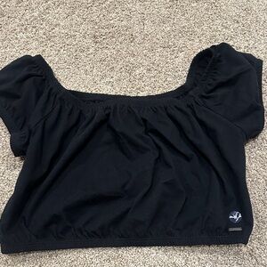 Hollister Black Off-Shoulder Crop Top